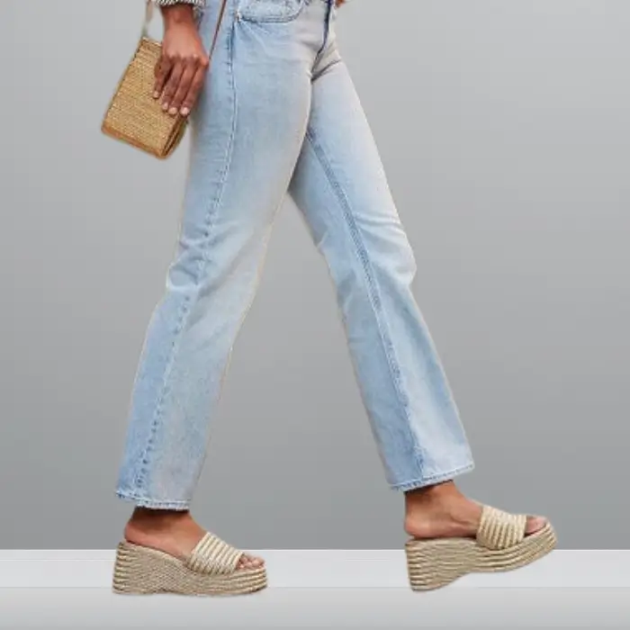 Platform Sandals with Flare Jeans