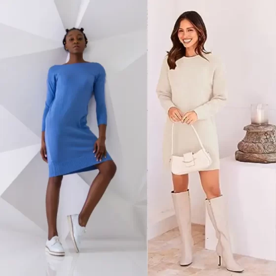 What Shoes to Wear With Sweater Dress - Hero Image