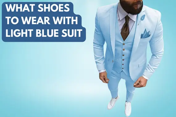 What shoes to wear with light blue suit